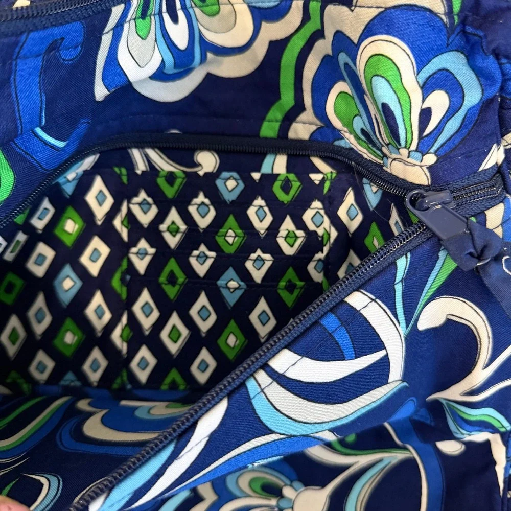 Vera Bradley Turnlock‎ Crossbody Bag Blue Rhapsody Quilted